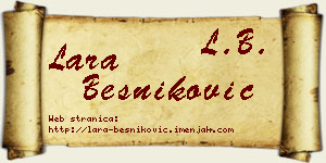 Lara Besniković vizit kartica